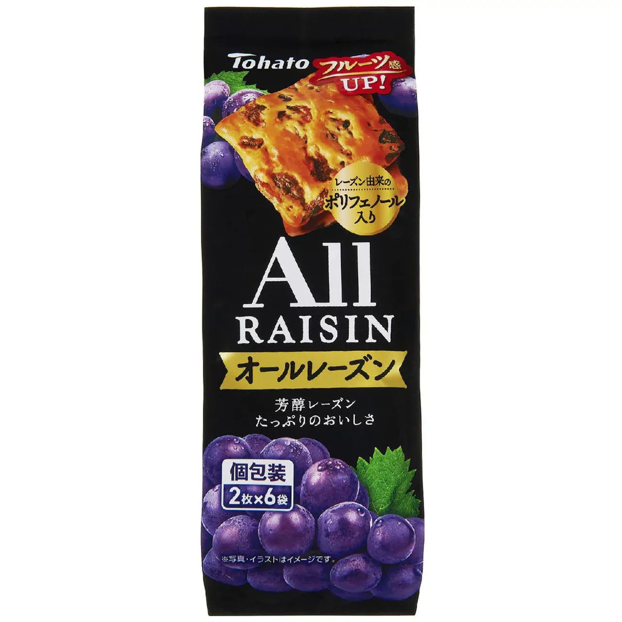 Tohato All Raisin Soft Sandwich Biscuits 12pcs (2pcs × 6 Packs)