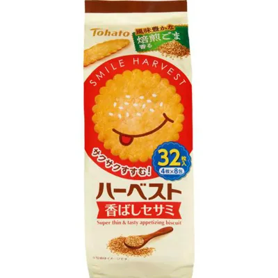 Tohato Harvest Roasted Sesame Biscuits 32pcs