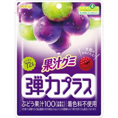Meiji Kajyu Gummy “Chewy Plus” Grape 72g Meiji Kajyu Gummy “Chewy Plus” Grape 72g