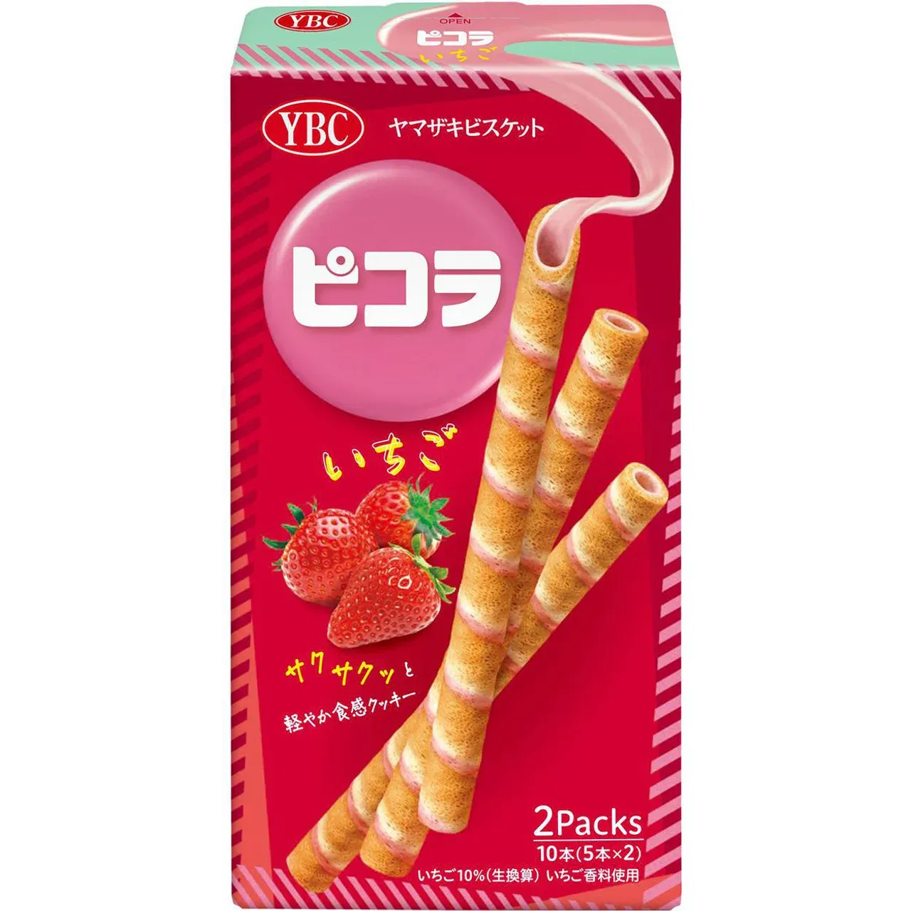 Yamazaki Biscuit Picola Strawberry 10 Sticks (5×2 Packs)