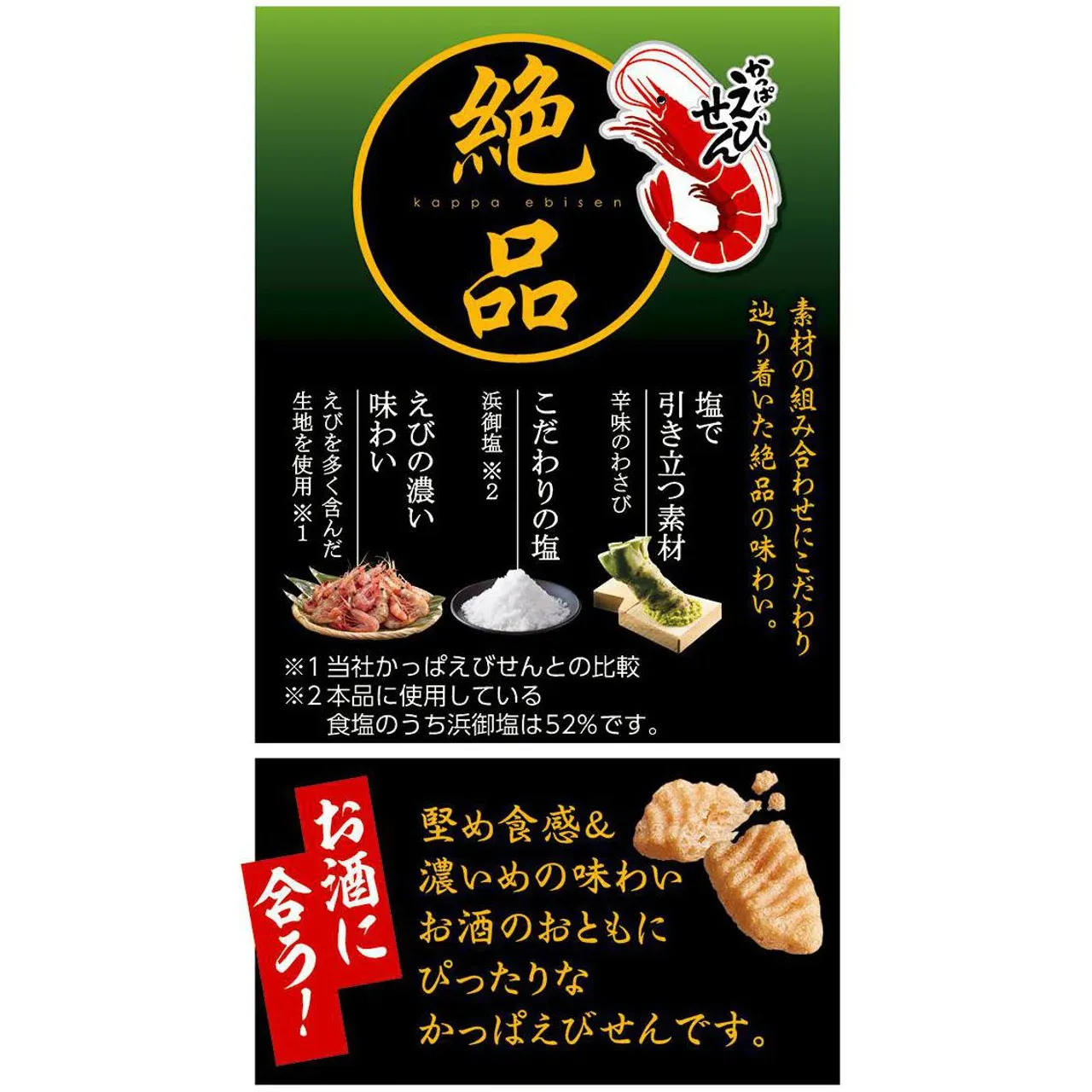 Calbee Zepin Kappa Ebisen Hamagoshio &amp; Wasabi Flavor 50g
