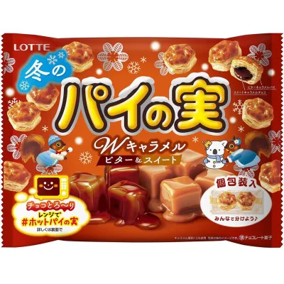 Lotte Winter Pie no Mi Double Caramel Bitter &amp; Sweet 124g