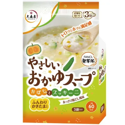 Ohmoriya Gentle Rice Porridge Soup, 3 Servings 51.6 g（17.2 g × 3packs）