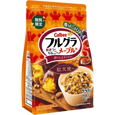 Calbee Frugra Sweet Potato &amp; Apple Maple Granola 550g