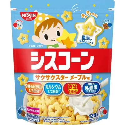 Nissin Cisco Ciscorn Crispy Star Maple Flavor 120g