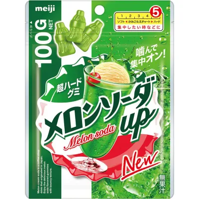 Meiji Hard Gummy “Melon Soda Up” 100g - Sale
