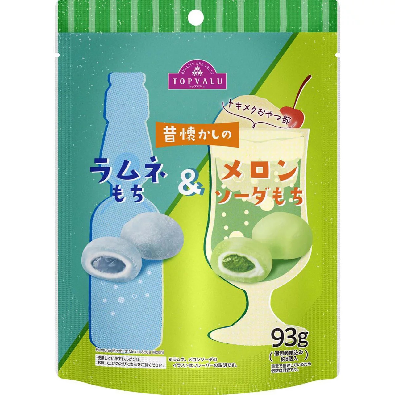 アイドル mochi Topvalu Retro Ramune Mochi & Melon Soda Mochi Mix 93g