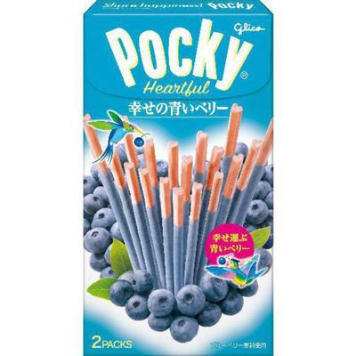 Ezaki Glico Pocky Heartful Blue Berry 2 Packs