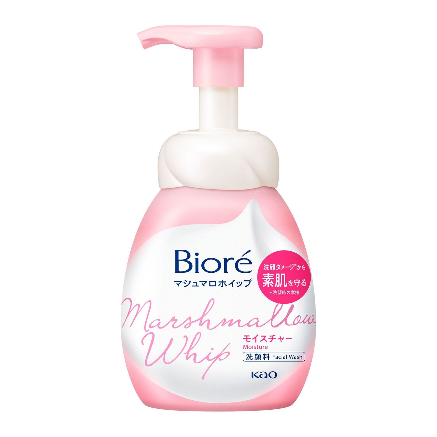 Biore Marshmallow Whip – Foaming Facial Wash Moist (150ml / 130ml Refill / 330ml Refill), Size / Type: 150ml Pump