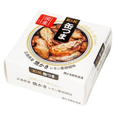 Kokubu Kantsuma Hiroshima Grilled Oysters with Lemon &amp; Black Pepper 70g