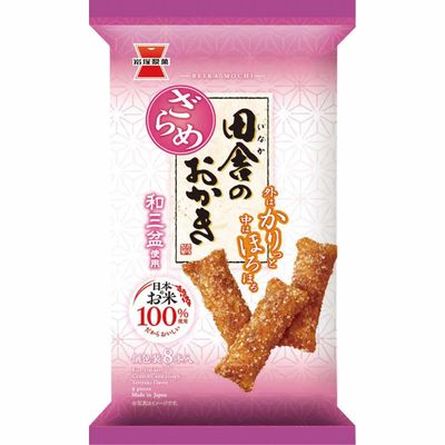 Iwatsuka Seika Inaka no Okaki Zarame Sugar Flavor 8 Sticks