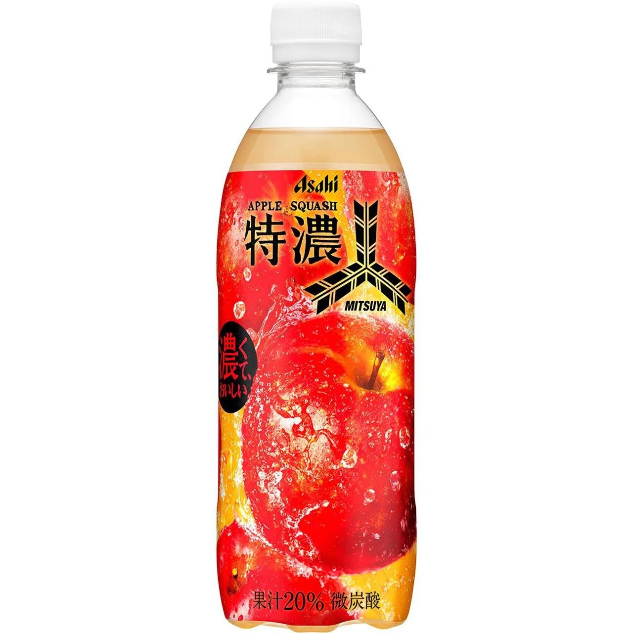 Asahi Soft Drinks Mitsuya Tokuno Apple Squash 500ml