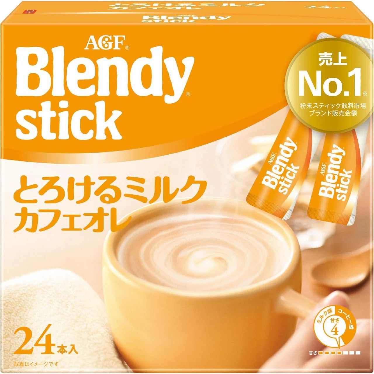 AGF Blendy Stick Rich Milky Cafe au Lait 24 Sticks (9.3g × 24)