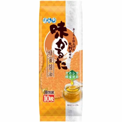 Bonchi Aji Karuta Honey Soy Sauce Large Fried Rice Crackers 10 Pieces