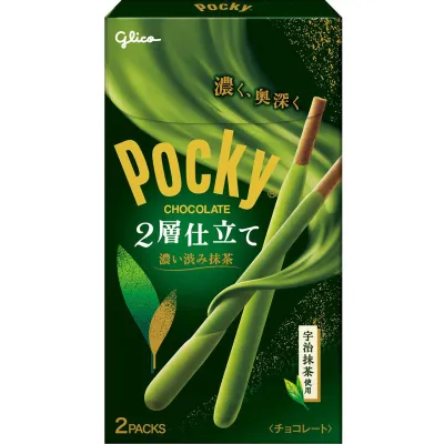 Ezaki Glico Pocky Double-Layer Rich Matcha 2 Packs