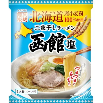 Fujiwara Seimen Hokkaido Niboshi-Dried Hakodate Shio Ramen 1 Serving