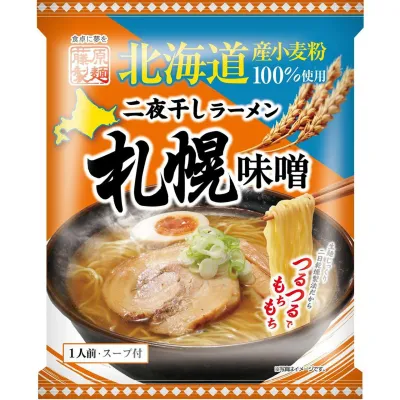 Fujiwara Seimen Hokkaido Niboshi-Dried Sapporo Miso Ramen 1 Serving