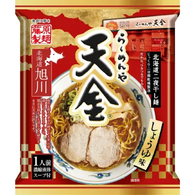Fujiwara Seimen Ramenya Tenkin Asahikawa Shoyu Ramen 1 Serving 126g