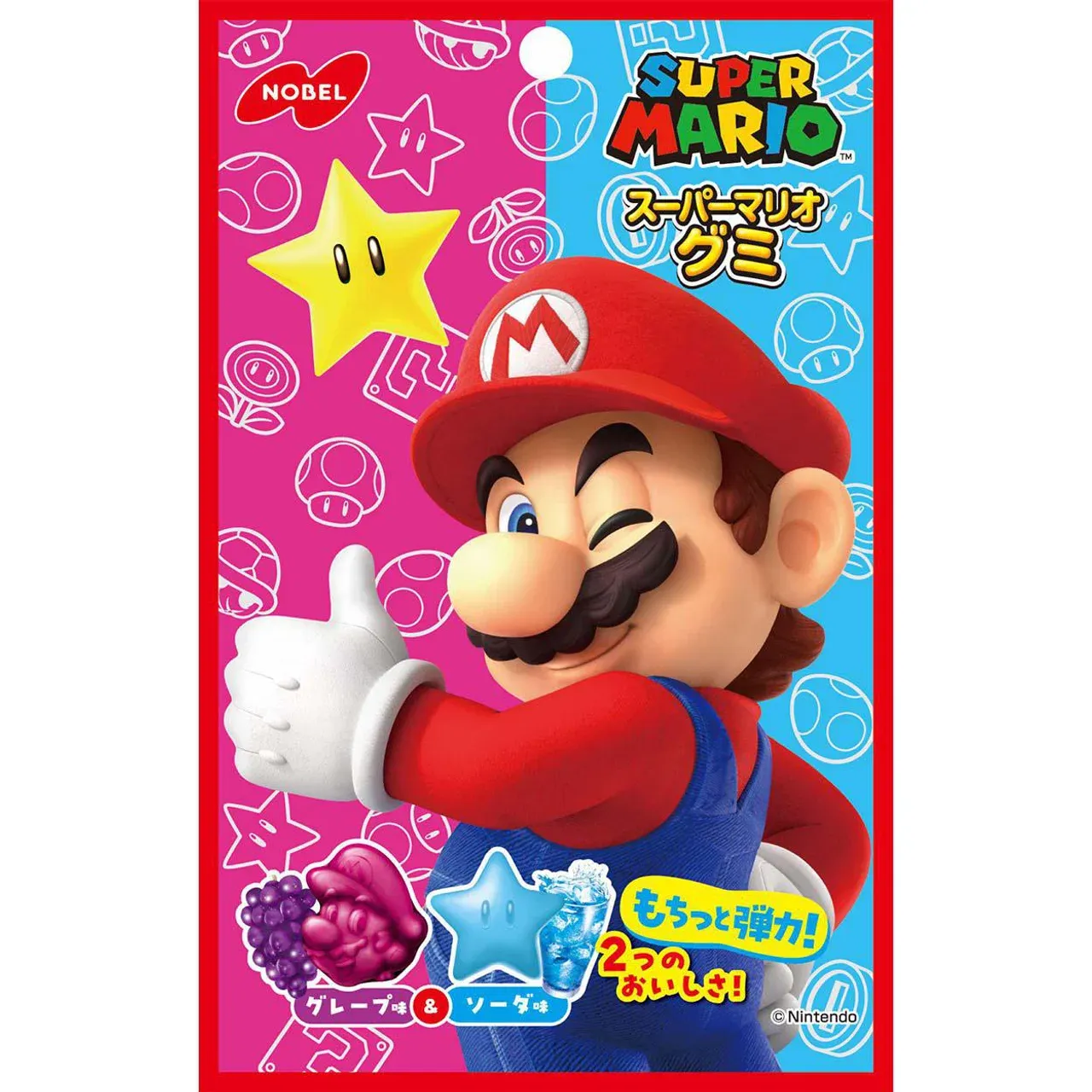 Nobel Super Mario Gummy Grape &amp; Soda 50g