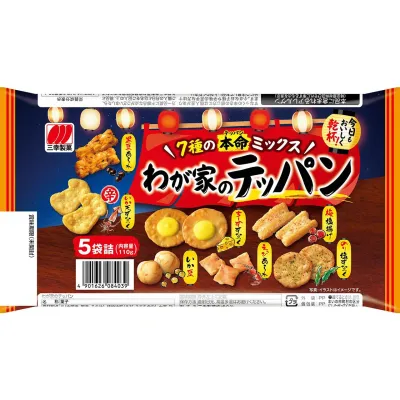 Sanko Seika Wagaya no Teppan Snack Mix 5 Packs 110g