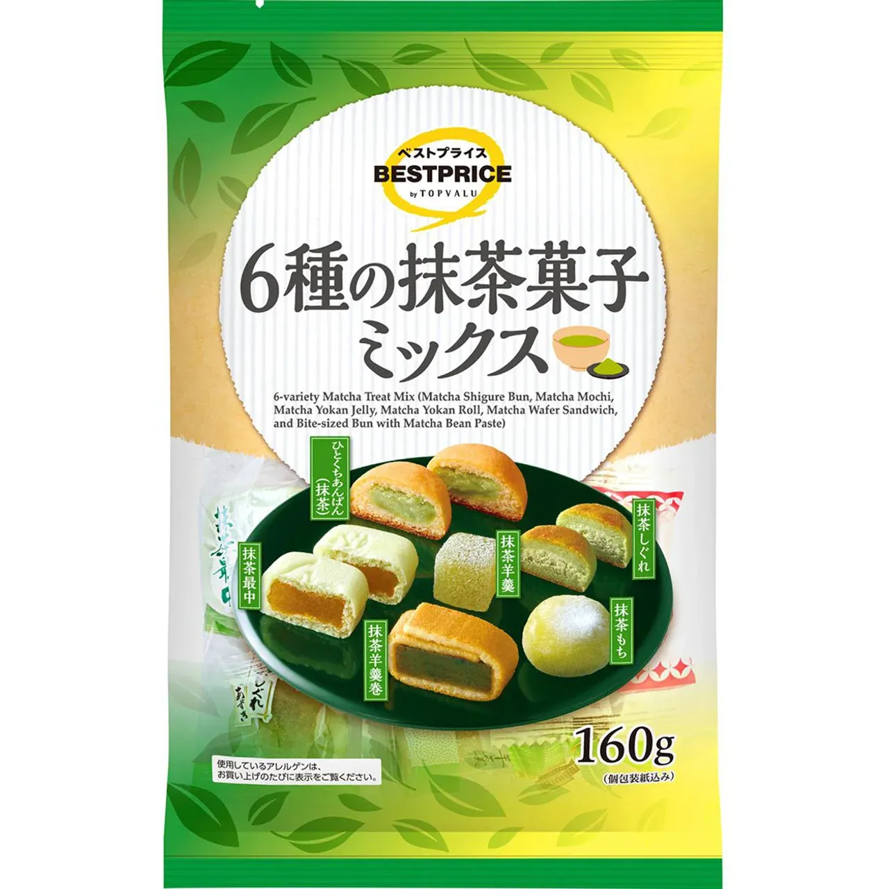 Topvalu Best Price Matcha Sweets Assorted Mix 6 Types 160g