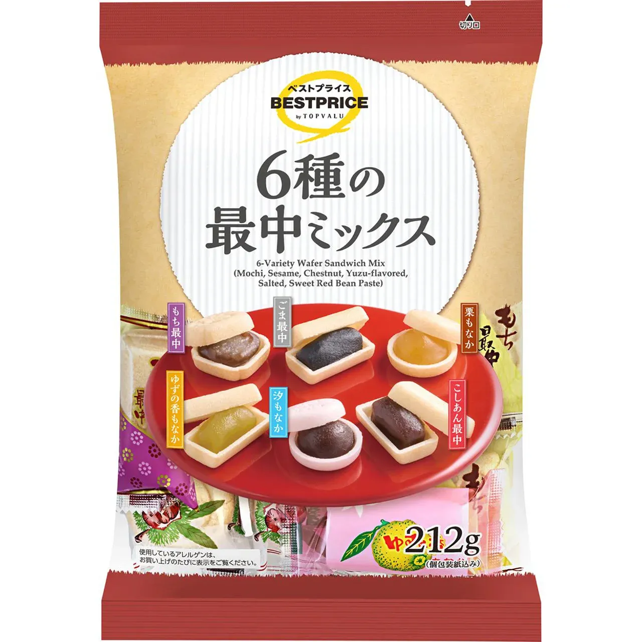 Topvalu, Monaka Assorted Mix 6 Types 212g