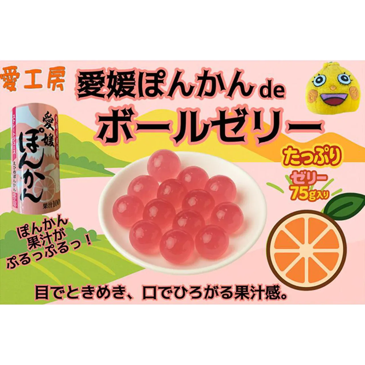 Aikobo Ehime Ponkan Ball Jelly 150g