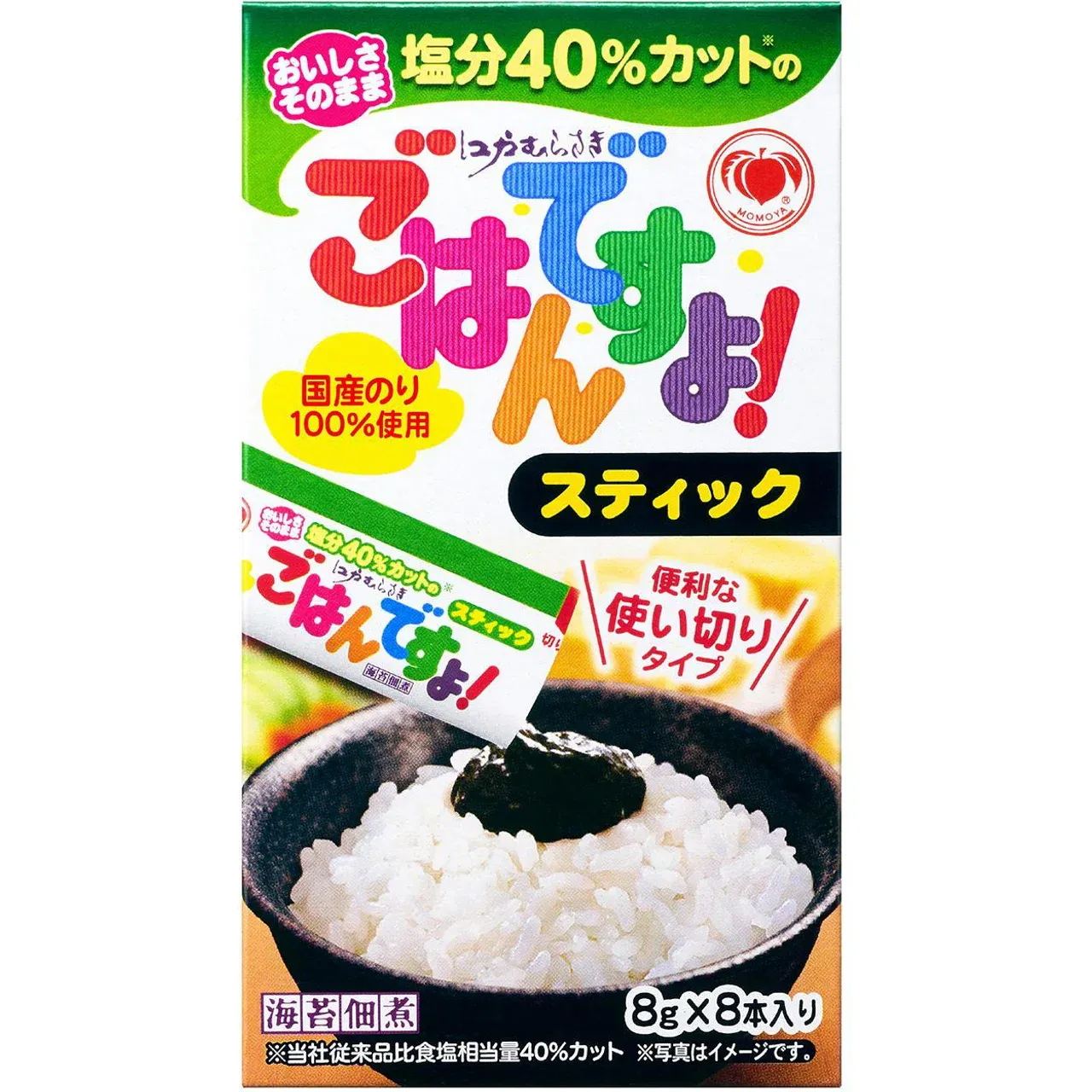Momoya Reduced Salt Gohan Desu Yo Seaweed Paste Stick 8g x 8