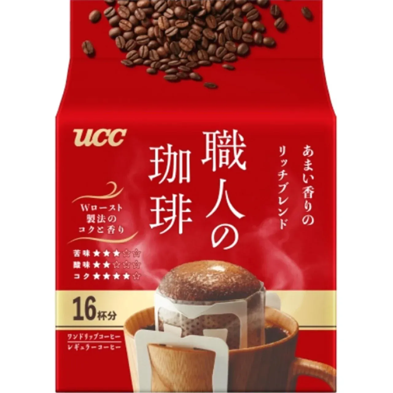 UCC Ueshima Coffee Artisan Coffee Rich Blend Sweet Aroma Drip Coffee 7g x 16 Bags