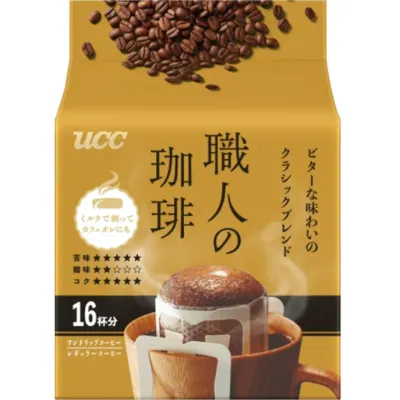 UCC Ueshima Coffee Artisan Coffee Classic Blend Bitter Taste Drip Coffee 7g x 16 Bags