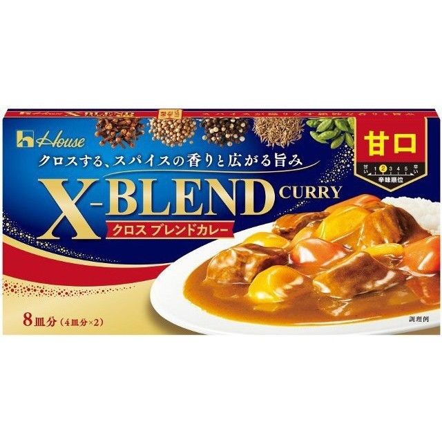 House Foods Cross Blend Curry Roux – Mild / Medium / Hot 140g, Spice Level: Mild