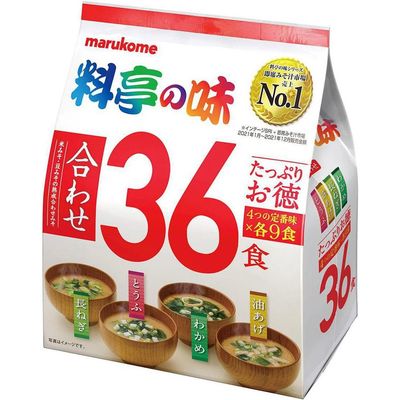 Marukome Ryotei no Aji Value Pack Instant Miso Soup 36 Servings -SALE