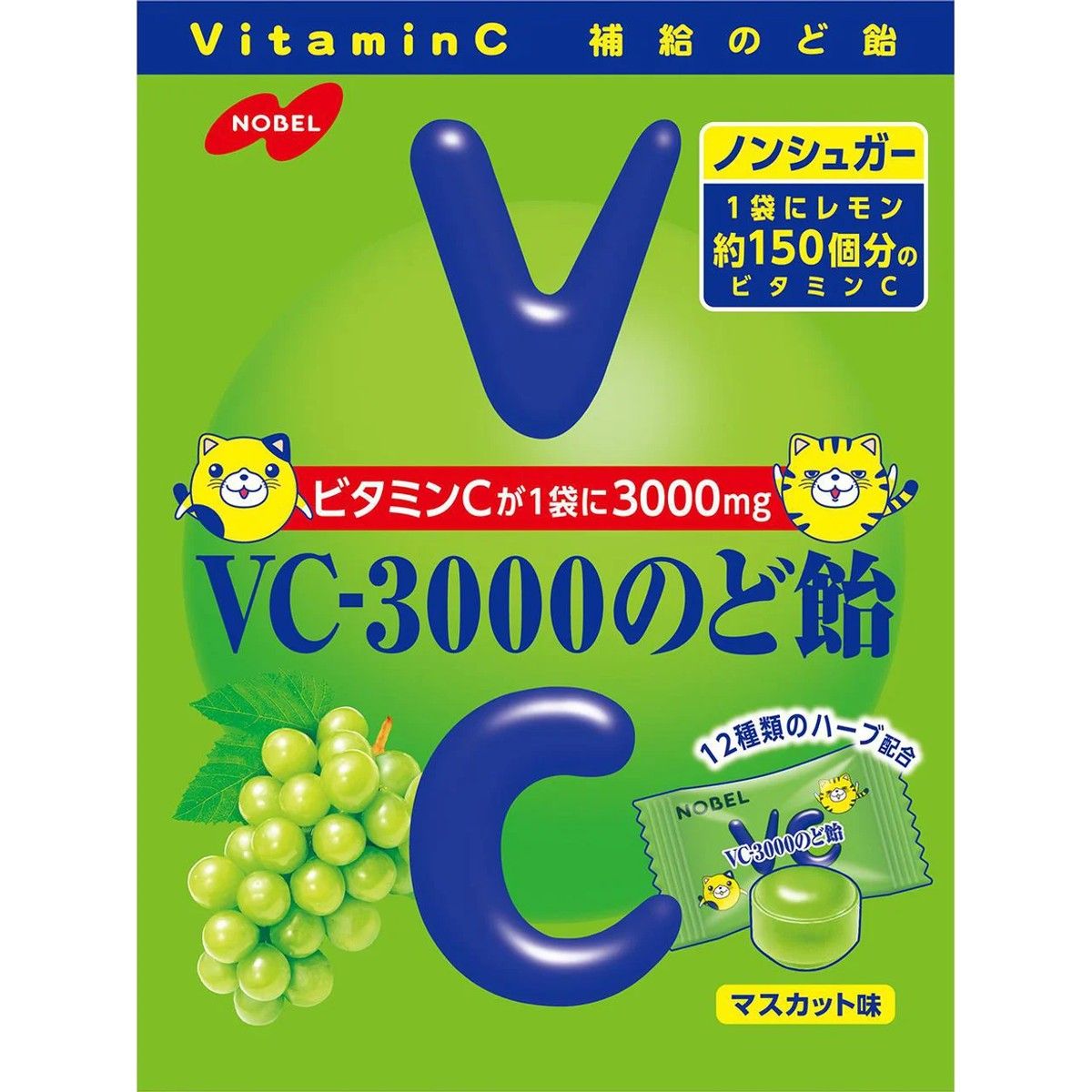 Nobel Confectionery VC3000 Sugar-Free Muscat Candy 90g -SALE