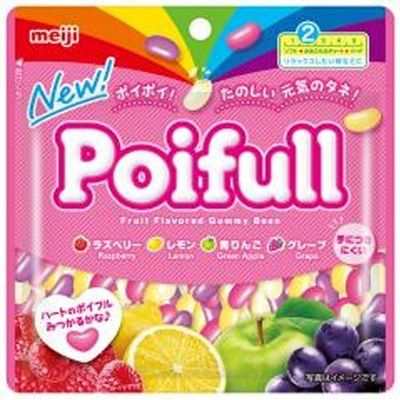 Meiji Poifull Assorted Fruit Gummy Candy Pouch 76g