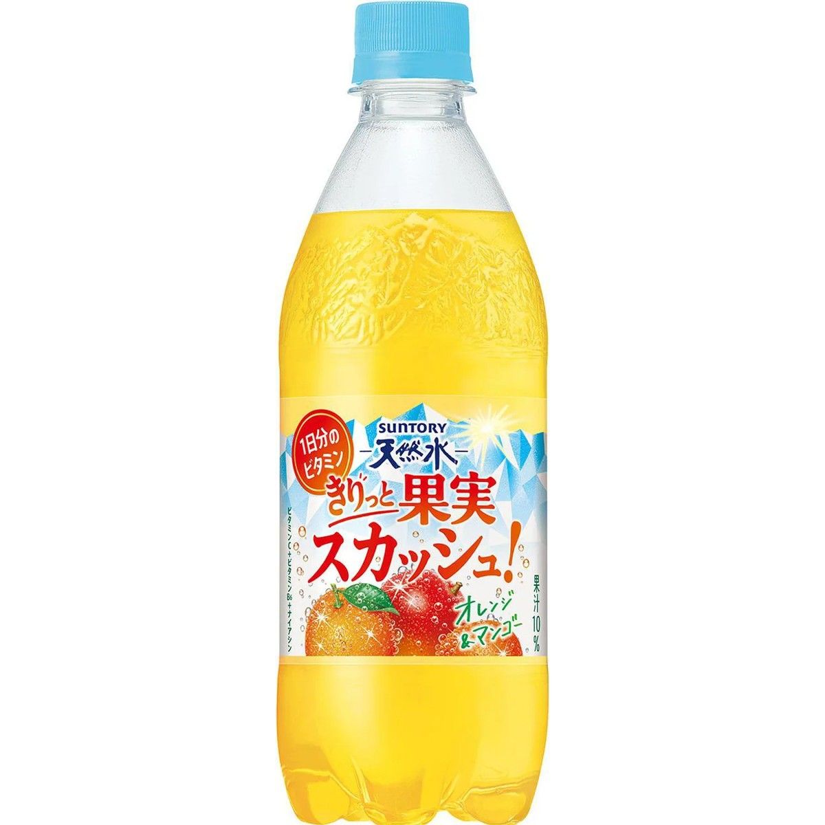 Suntory Tennensui Natural Water Kiriit Fruit Squash Orange &amp; Mango 500ml