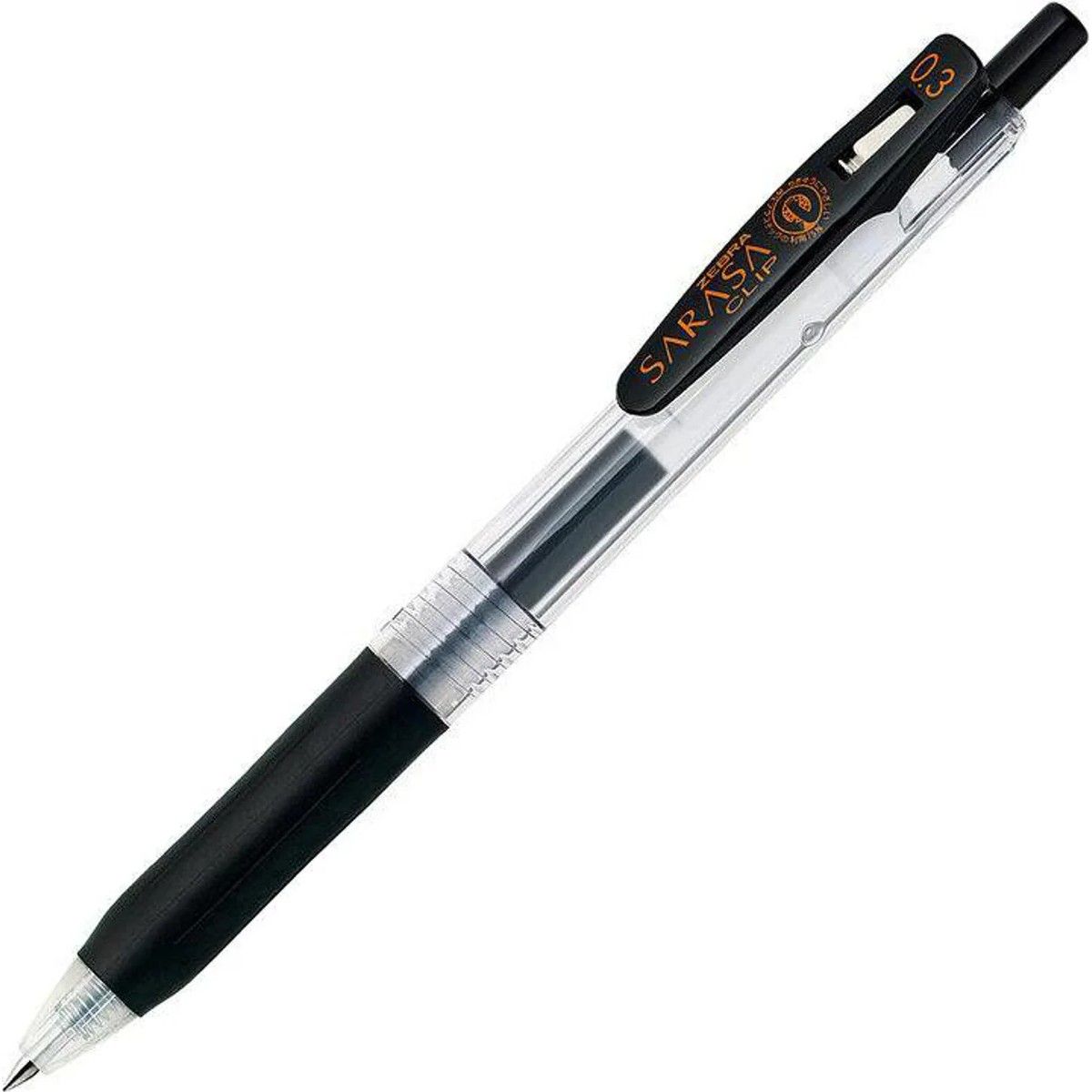 Zebra Sarasa Clip Gel Pen Black 0.3mm 0.5mm 0.7mm Water-Based, Tip Size: 0.3mm