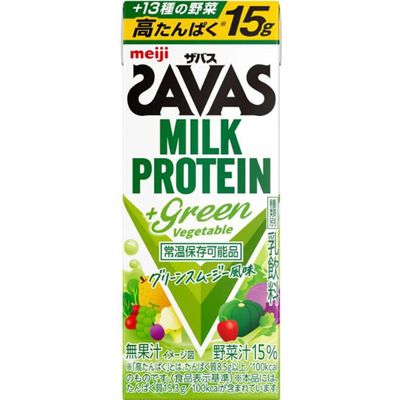 Meiji SAVAS Milk Protein + Green Vegetable 200ml