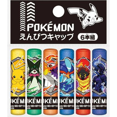 Showa Note Pokémon Pencil Caps 6-Pack