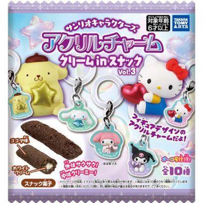 Takara Tomy Arts Sanrio Characters Acrylic Charm Cream Snack Vol.3 14g Takara Tomy Arts Sanrio Characters Acrylic Charm Cream Snack Vol.3 14g