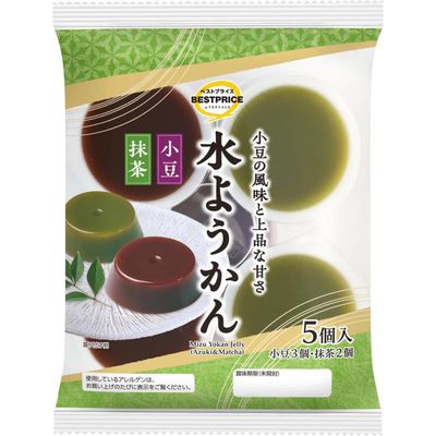 TopValu Best Mizu Yokan Red Bean & Matcha 5 Pieces 310g TopValu Best Mizu Yokan Red Bean & Matcha 5 Pieces 310g