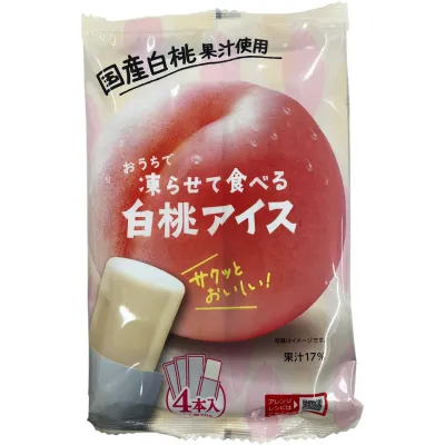 Tanio Shokuryo Freeze-at-Home White Peach Ice 4 Pack