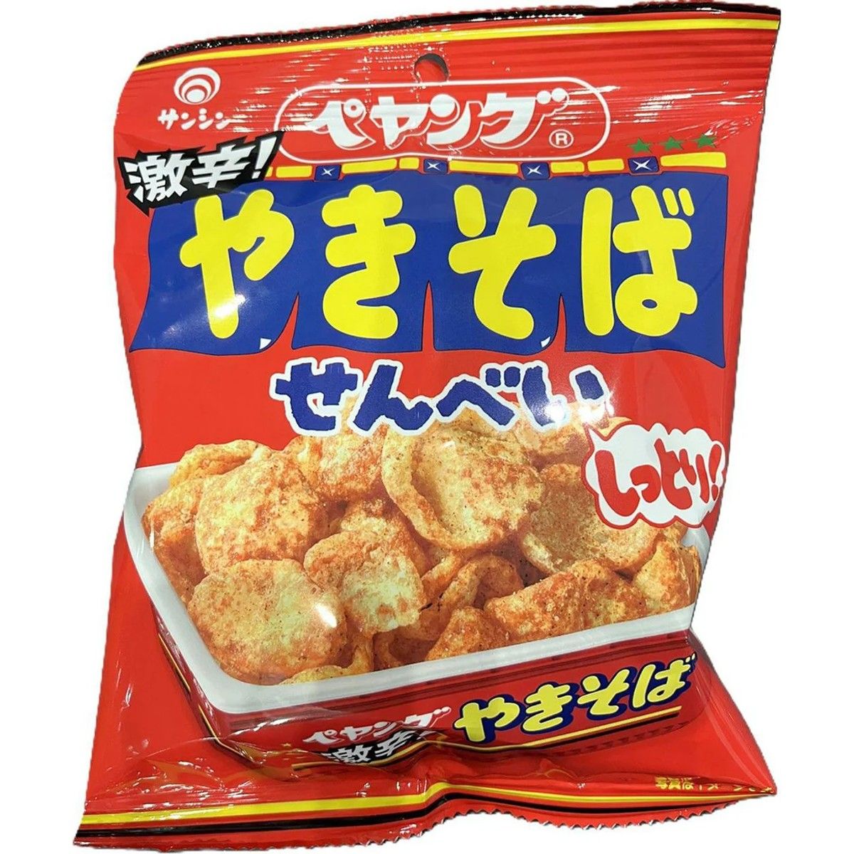Sanshin Peyoung Spicy Yakisoba Rice Crackers 30g