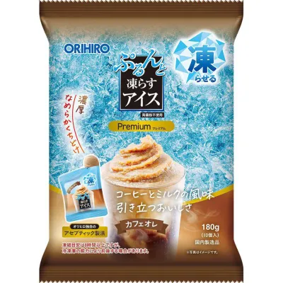 Orihiro Purun to Korasu Ice Premium Cafe au Lait 10 Pieces 180g