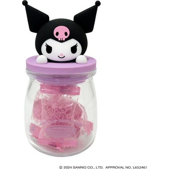 Toman Toys Sanrio Characters Kuromi Candy Bottle with 6 Strawberry Candies