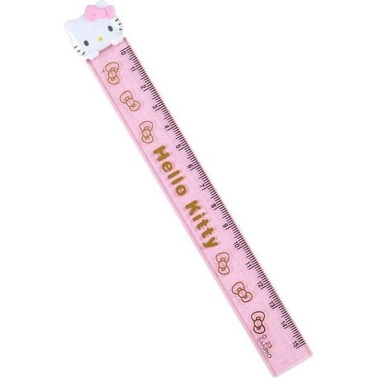 Sanrio Characters Hello Kitty Slim Ruler with Mascot 15cm