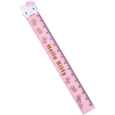 Sanrio Characters Hello Kitty Slim Ruler with Mascot 15cm Sanrio Characters Hello Kitty Slim Ruler with Mascot 15cm