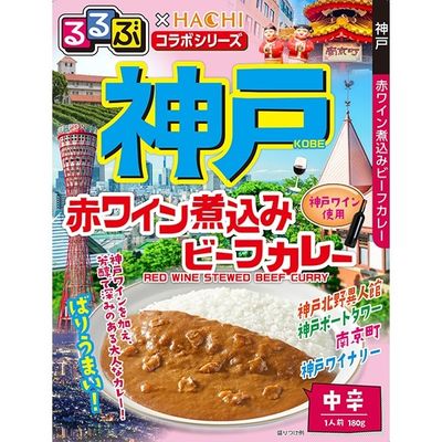 Hachi Foods Kobe Red Wine Beef Curry Medium Spicy 180g