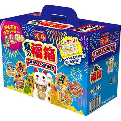 Yamadai New Touch Sugomen Summer Lucky Box East Japan Ramen 6 Pack 712g