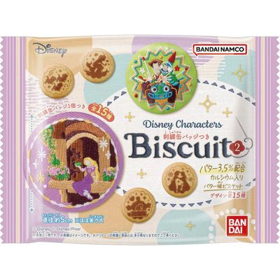 Bandai Disney Characters Embroidery Can Badge Biscuit Vol.2 21g