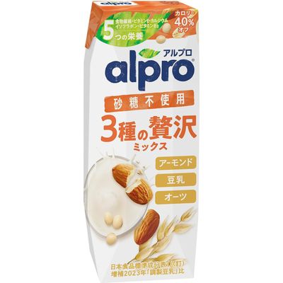 Danone Alpro Triple Plant Milk Mix No Added Sugar 250ml